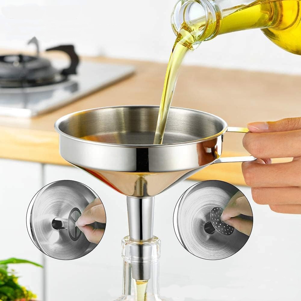 1 szt. Stalowy lejek do oleju  – Home Cooking Help recenzja i cena